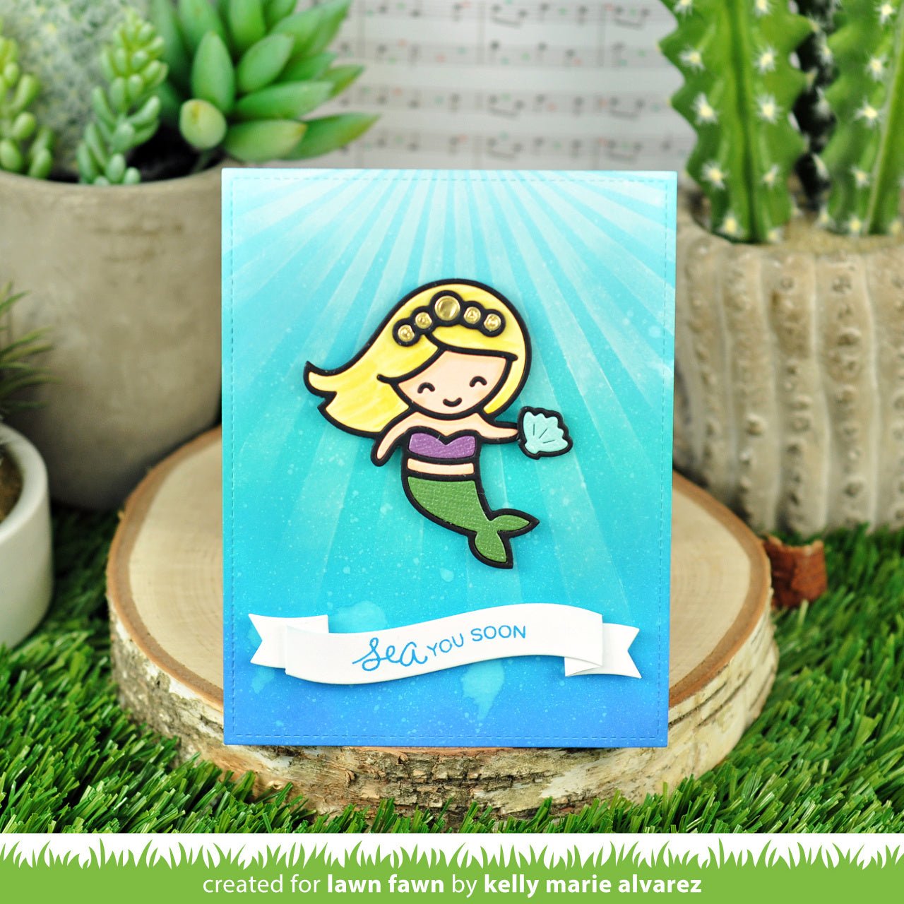 Lawn Fawn - Mermazing Mermaid - Stand Alone Stanze