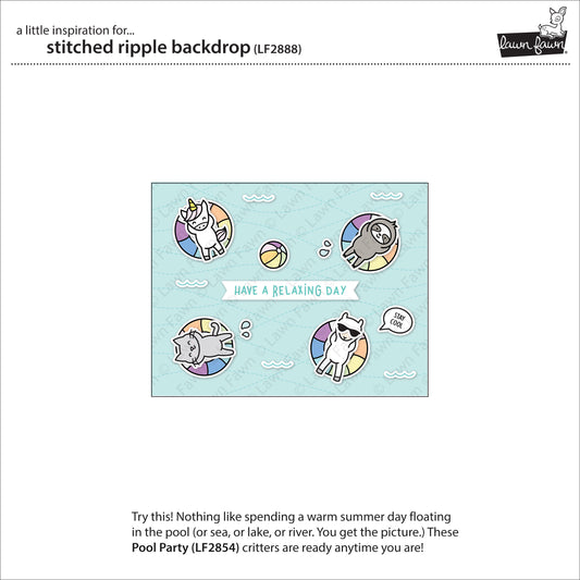 Lawn Fawn - Stitched Ripple Backdrop - Stand Alone Stanze