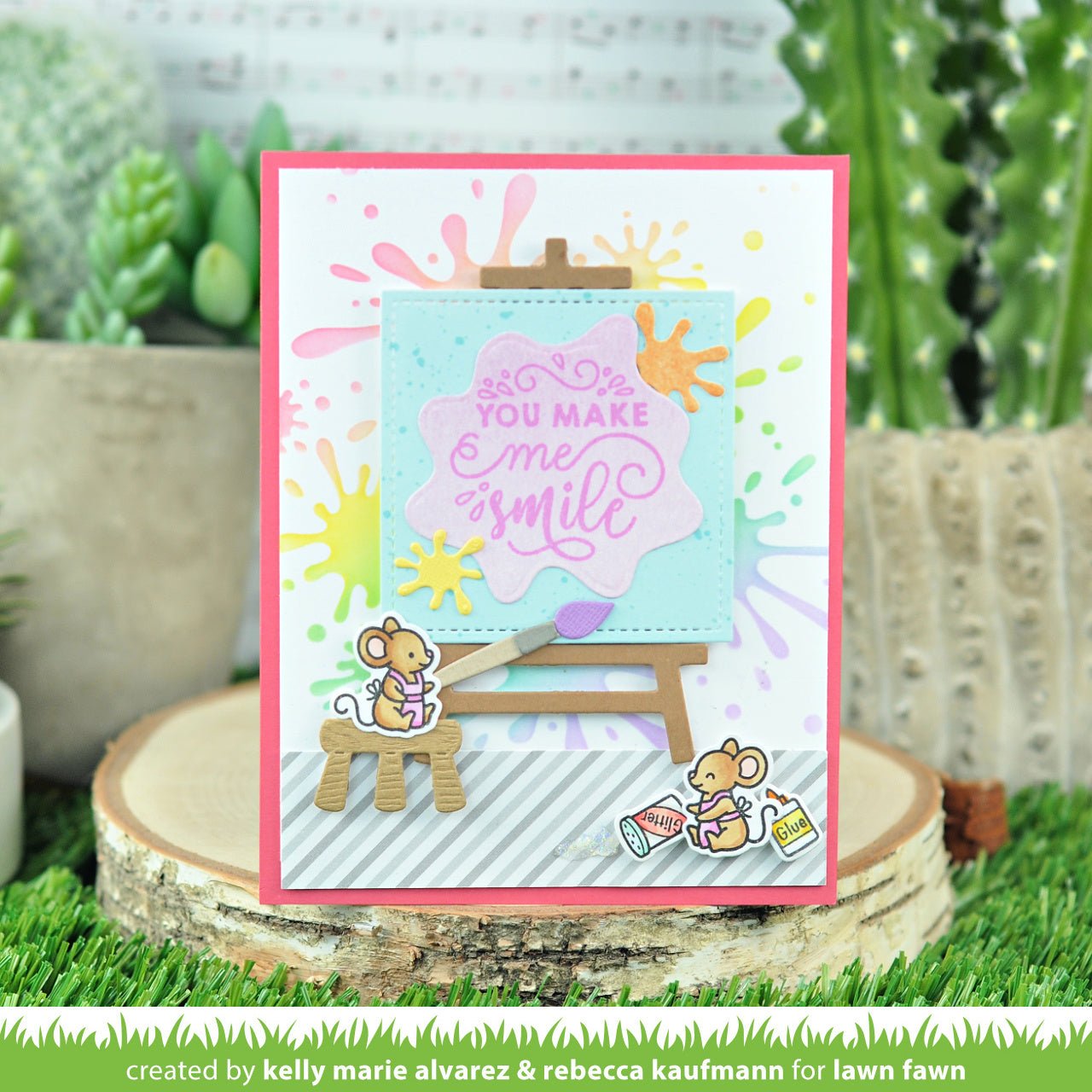 Lawn Fawn - Paint Splatter background - Stencil