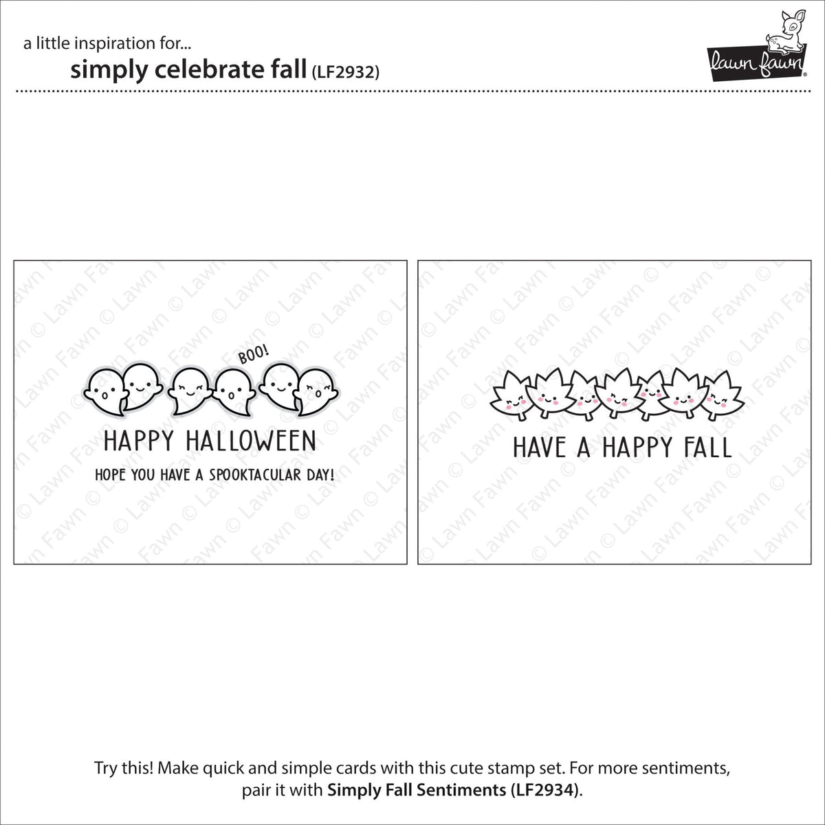 Lawn Fawn - Simply Celebrate Fall - Clear Stamps 4x6