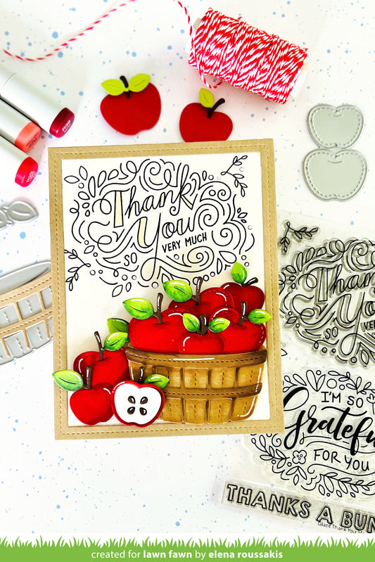 Lawn Fawn - Giant Thank you Messages - Clear Stamps 4x6