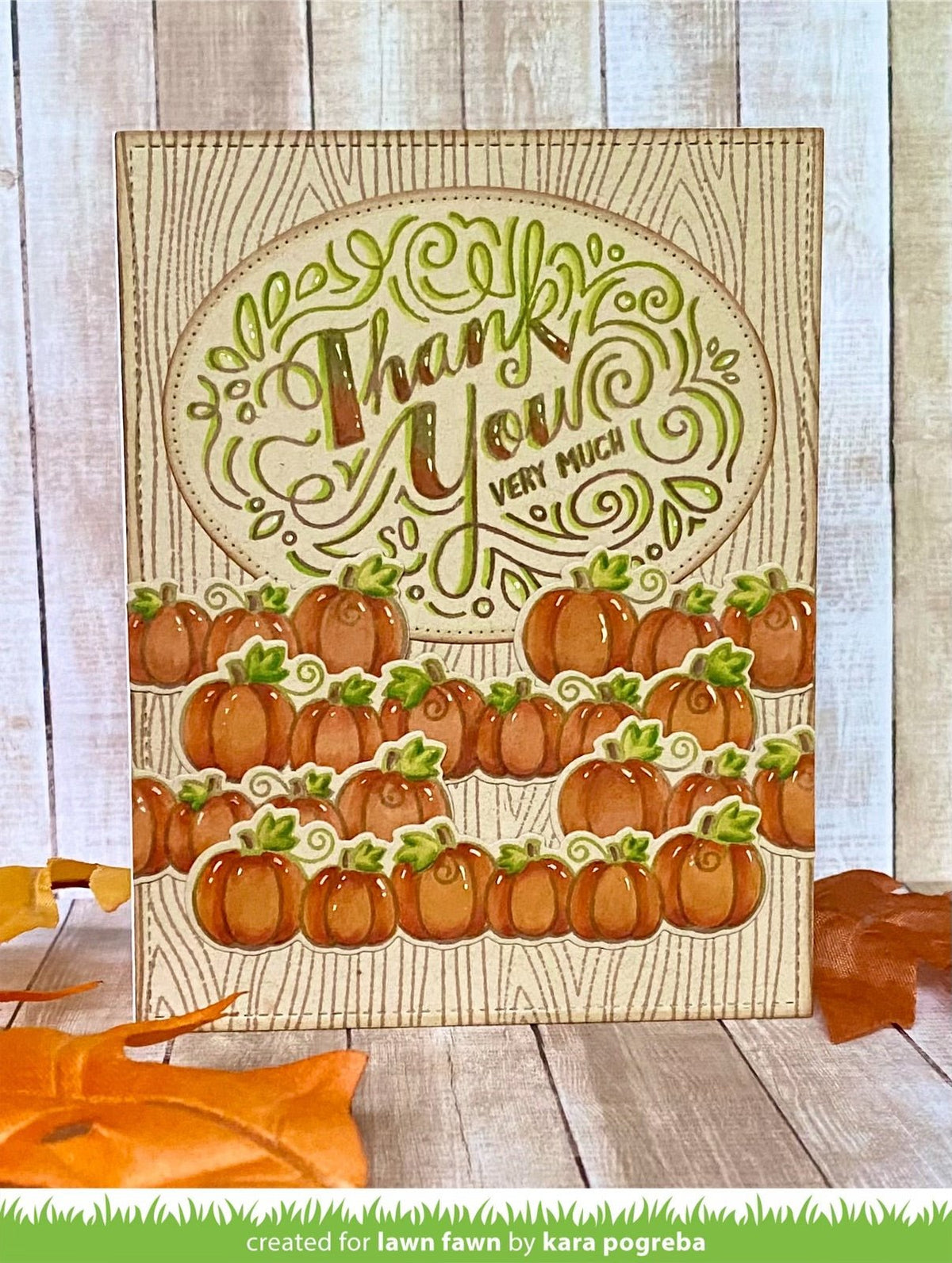 Lawn Fawn - Giant Thank you Messages - Clear Stamps 4x6