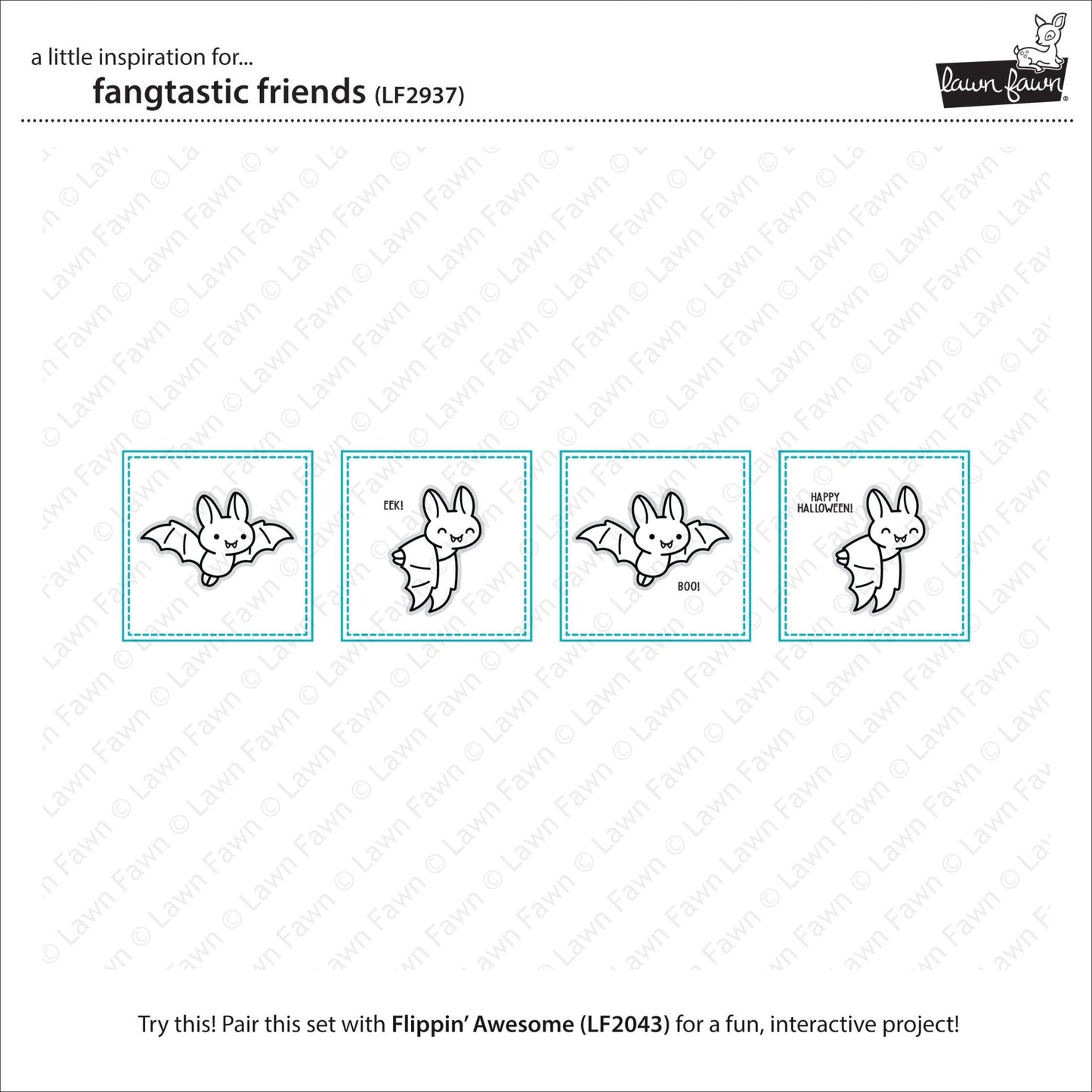 Lawn Fawn - Fangtastic Friends - Clear Stamps 4x6