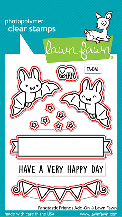 Lawn Fawn - Fangtastic Friends Add-on - Stanzen