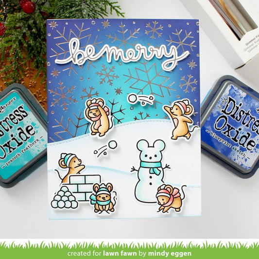 Lawn Fawn - Snowball Fight - Clear Stamps 4x6