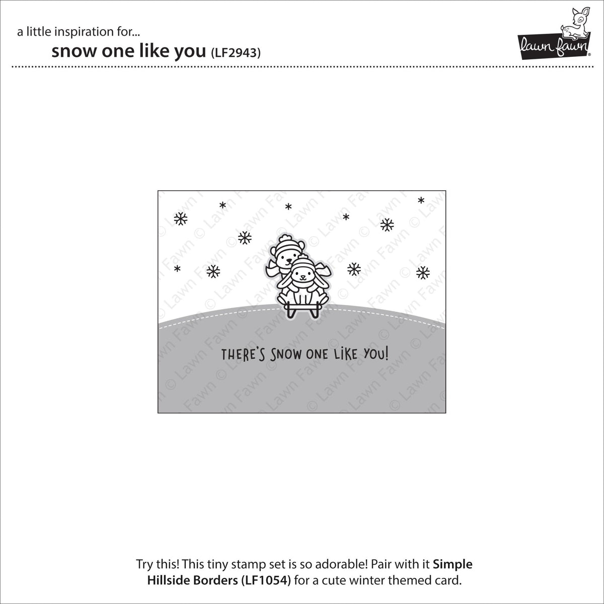 Lawn Fawn - Snow one like you - Clear Stamps 2x3