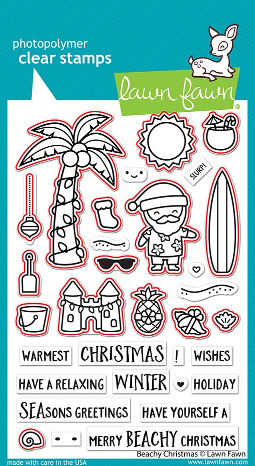 Lawn Fawn - Beachy Christmas - Stanzen