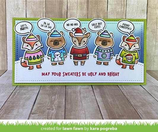 Lawn Fawn - Ugly and Bright - Clear Stamps 4x6