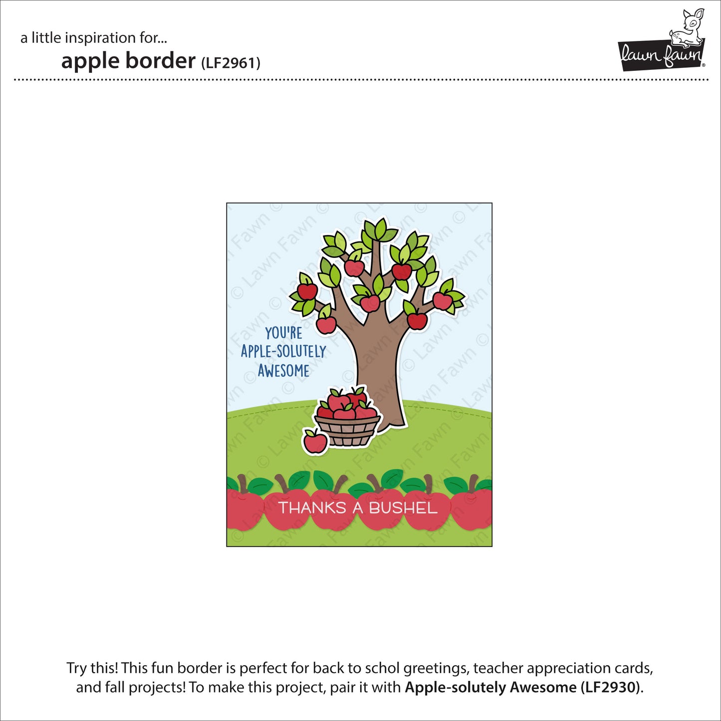Lawn Fawn - Apple Border - Stand alone Stanzen