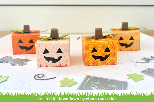 Lawn Fawn - Tiny Gift Box Jack-o'-Lantern Add-on - Stand alone Stanzen