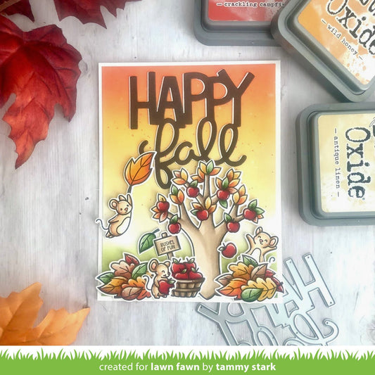Lawn Fawn - Giant Happy Fall - Stand alone Stanzen