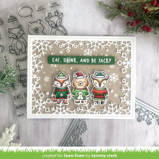 Lawn Fawn - Snow Flurries Backdrop - Stand alone Stanzen