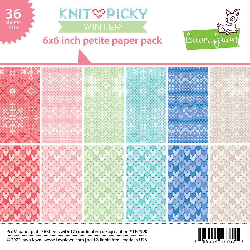 Lawn Fawn - Petite Pack 6x6 - Knit picky winter