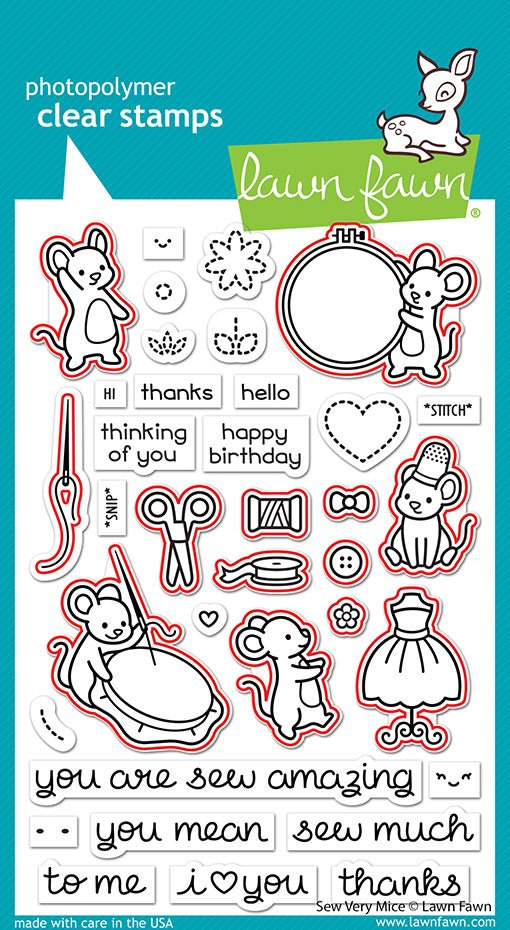 Lawn Fawn - Sew very Mice - Stanzen