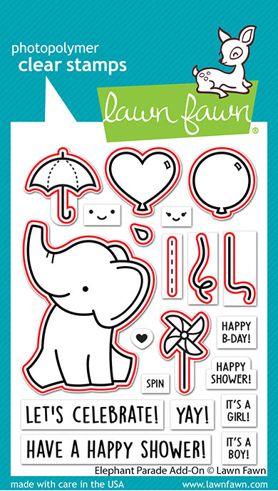 Lawn Fawn - Elephant Parade Add-on - Stanzen