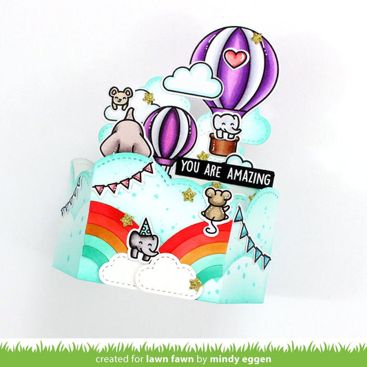Lawn Fawn - Platform pop-up Cloud wrap around - Stand Alone Stanze