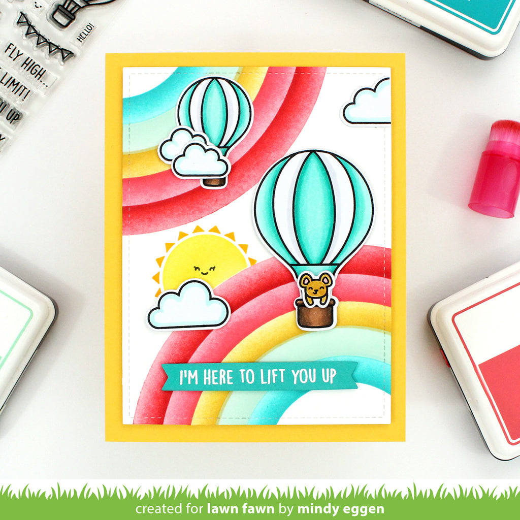 Lawn Fawn - Corner Rainbow - stencils