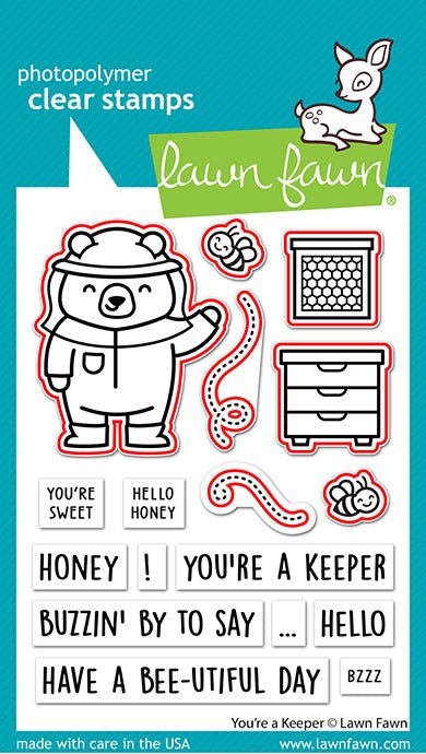 Lawn Fawn You're a keeper Outline Stanzen