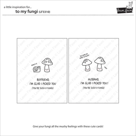 Lawn Fawn - to my fungi - 3x4 clear stamp set