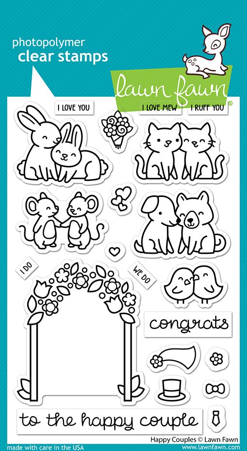 Lawn Fawn Happy couples Clear Stamp Set 4x6
