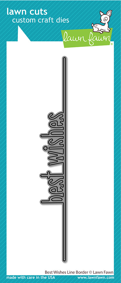 Lawn Fawn Best wishes Line border Stand alone Stanzschablone