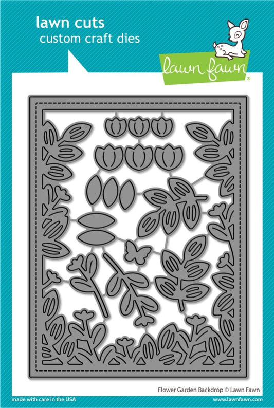 Lawn Fawn Flower garden Backdrop Stand alone Stanzschablone