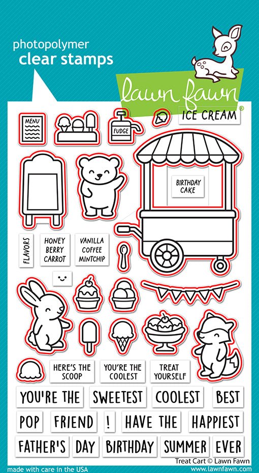 Lawn Fawn Treat cart Outline Stanzen