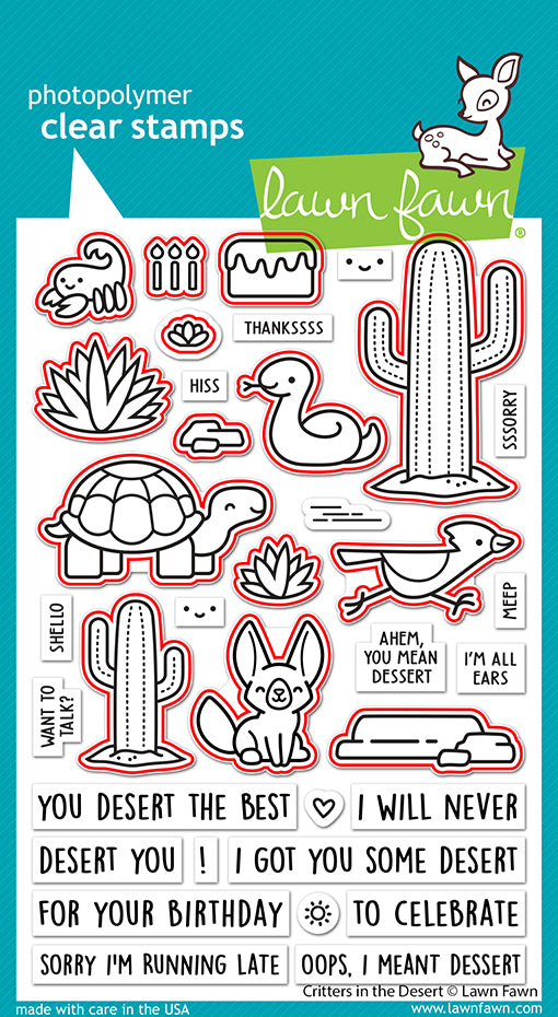 Lawn Fawn Critters in the desert Outline Stanzen