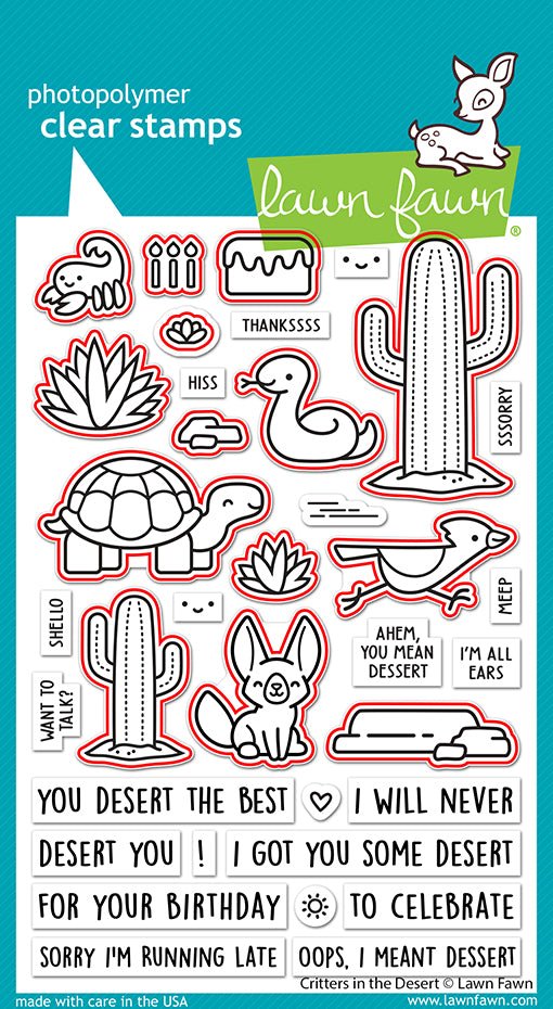 Lawn Fawn Critters in the desert Outline Stanzen