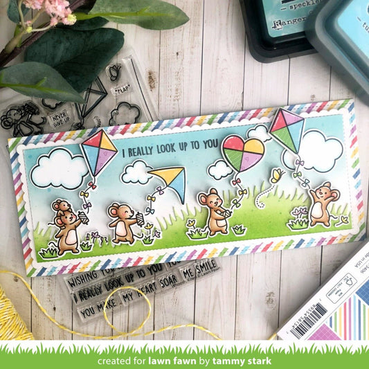 Lawn Fawn Whoosh, kites! Stempelset 4x6