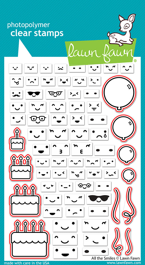 Lawn Fawn All the smiles Outline Stanzen