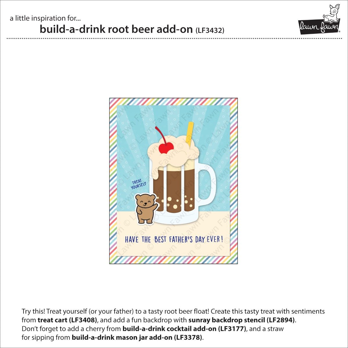 Lawn Fawn Build-a-drink root beer add-on Stand Alone Stanzen