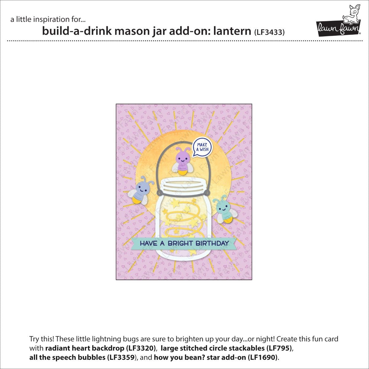 Lawn Fawn Build-a-drink mason jar add-on: lantern Stand Alone Stanzen