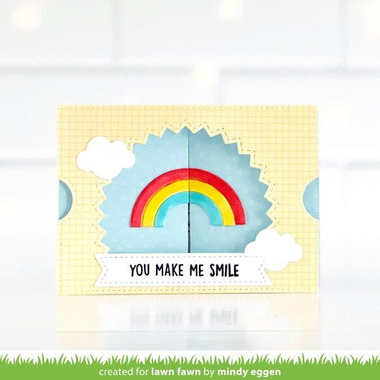 Lawn Fawn - Ta-da! diorama! sunburst window add-on - Stand Alone Stanzen