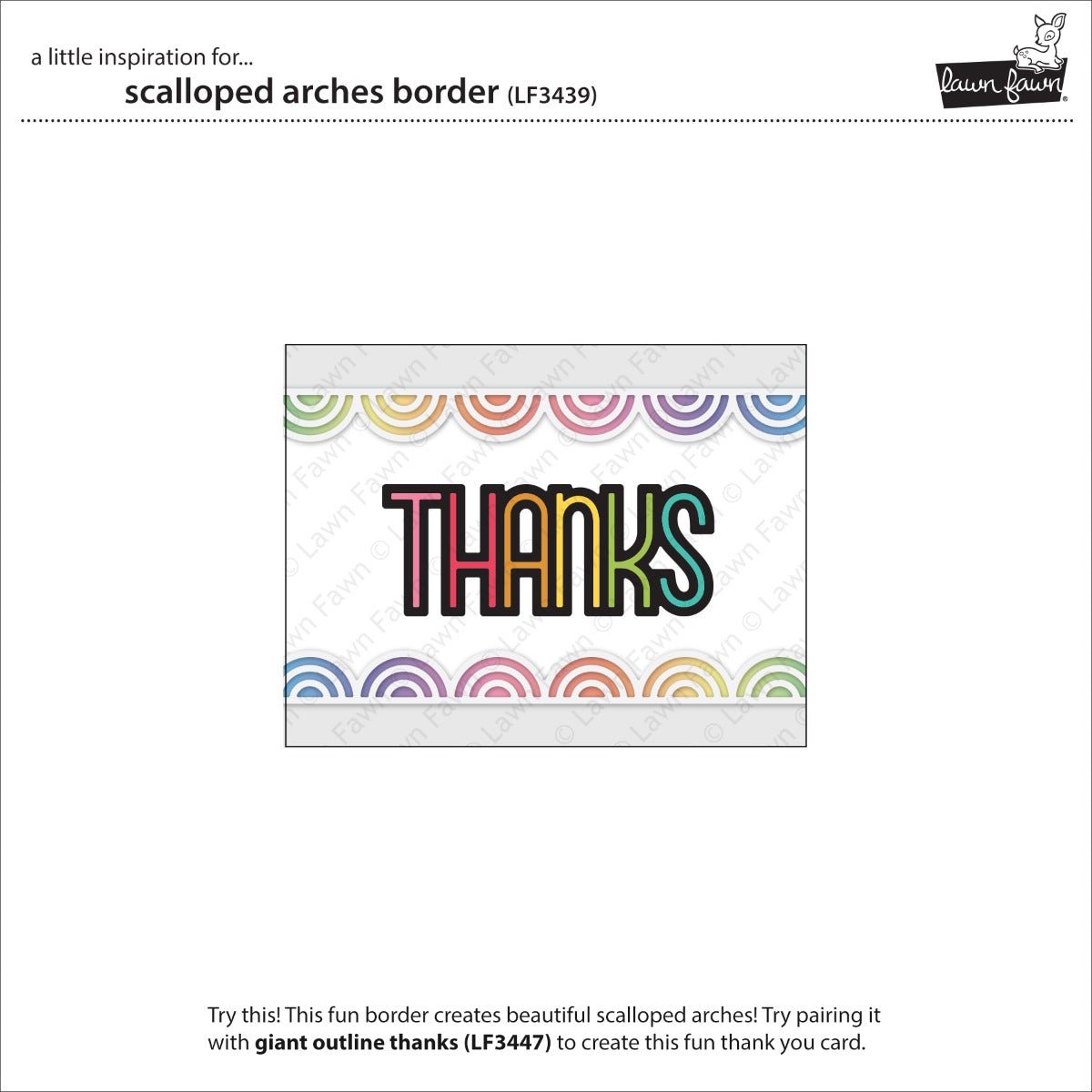 Lawn Fawn Scalloped arches border Stand Alone Stanzen