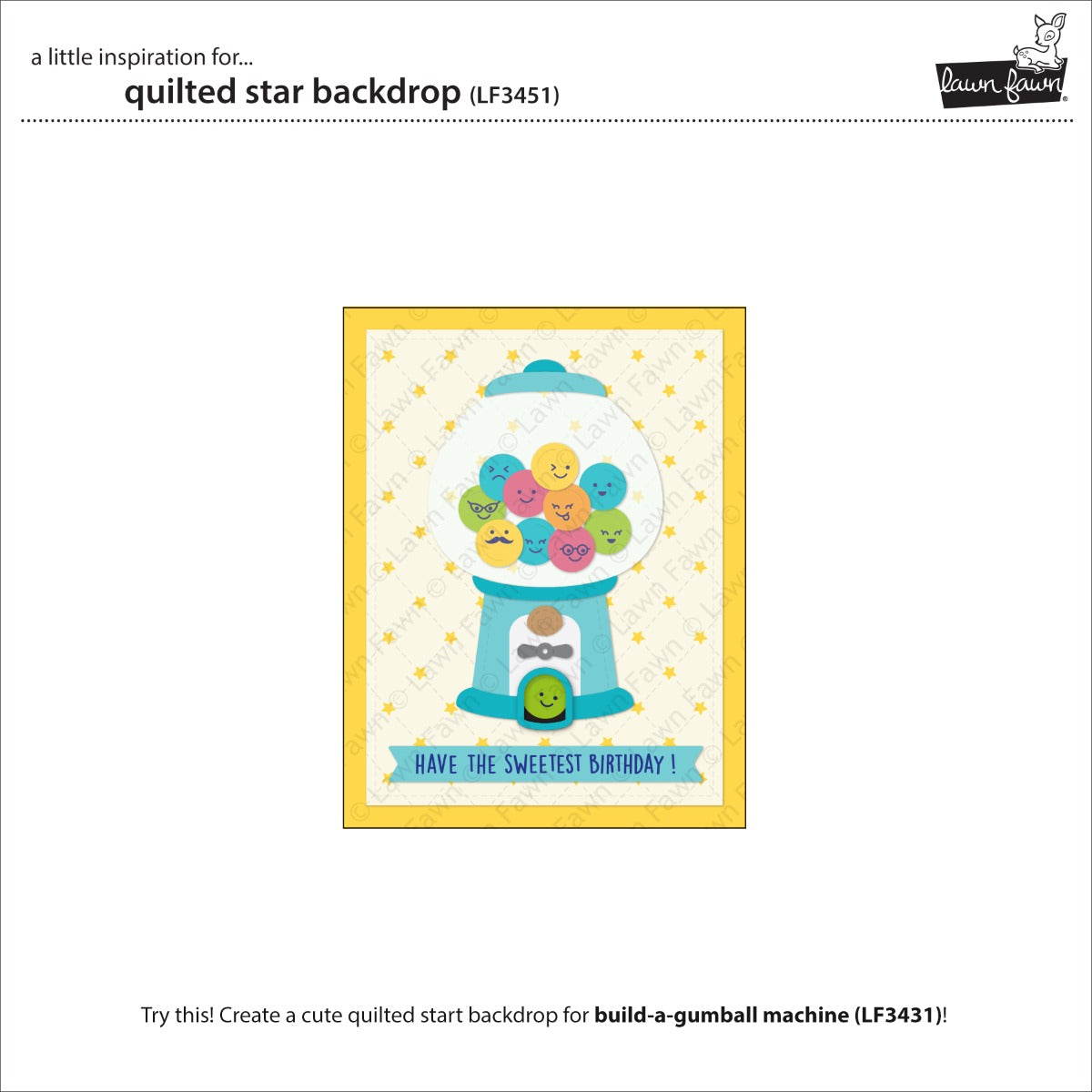 Lawn Fawn Quilted star backdrop Stand Alone Stanzen