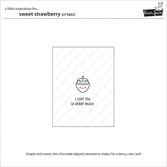 Lawn Fawn - sweet strawberry - 2x3 clear stamp set
