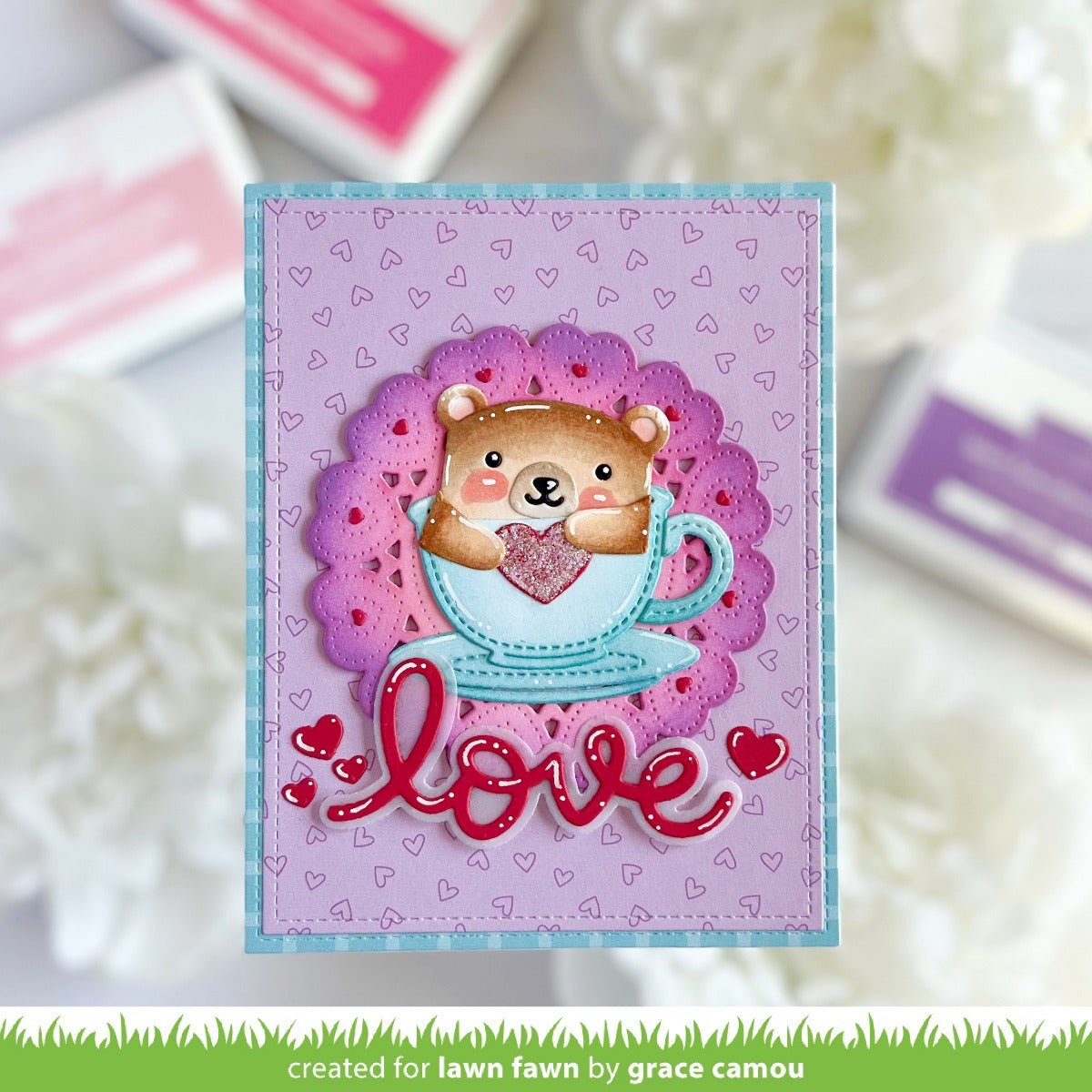 Lawn Fawn - tiny gift box panda and bear add-on - stand-alone die
