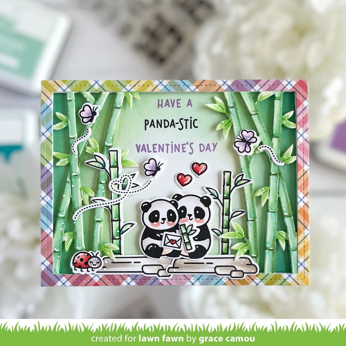 Lawn Fawn - bamboo forest backdrop: landscape - stand-alone die