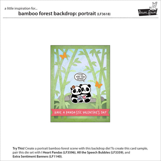 Lawn Fawn - bamboo forest backdrop: portrait - stand-alone die