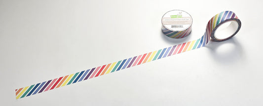 Lawn Fawn - Rainbow Diagonal stripes washi tape