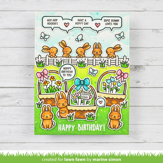 Lawn Fawn - Spring Basket add-on: birthday - Stempel Set 2x3