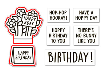 Lawn Fawn - Spring Basket add-on: birthday - Outline Stanzen