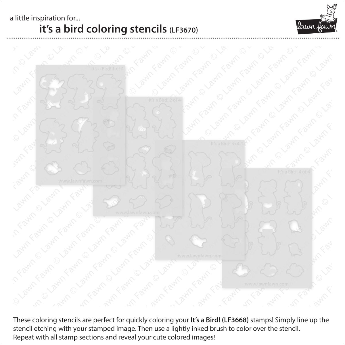 Lawn Fawn - It's A bird! - Coloring Stencils