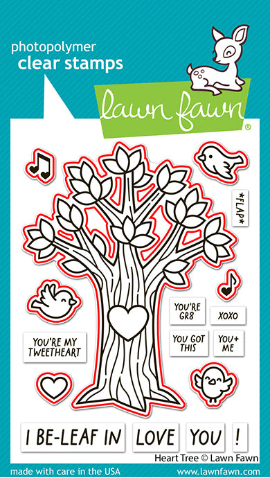 Lawn Fawn - Heart Tree - Outline Stanzen