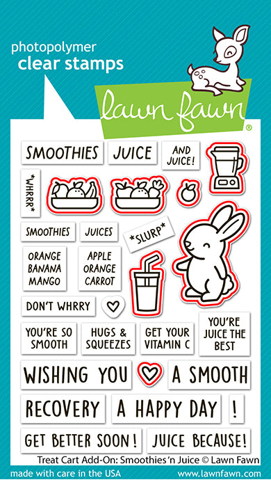 Lawn Fawn - Treat Cart add-on: smoothies 'n juice - Outline Stanzen