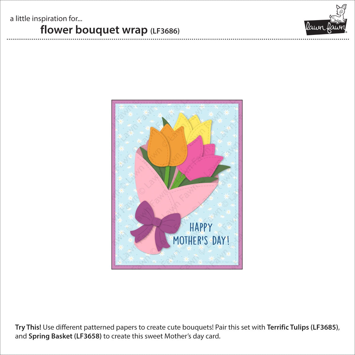 Lawn Fawn - Flower Bouquet wrap - Stand alone Stanzen
