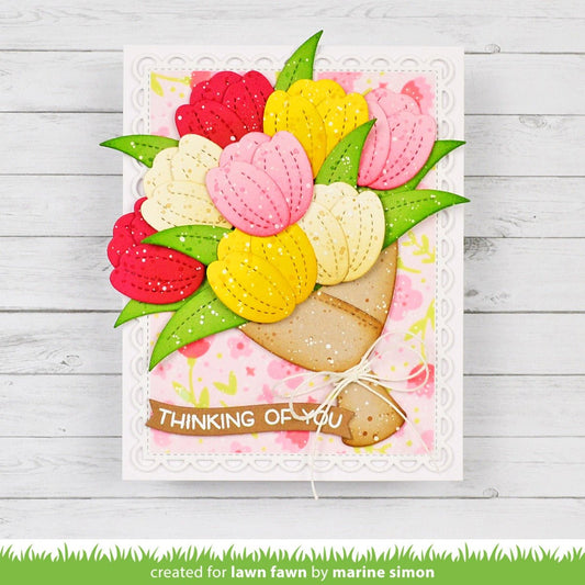 Lawn Fawn - Flower Bouquet wrap - Stand alone Stanzen