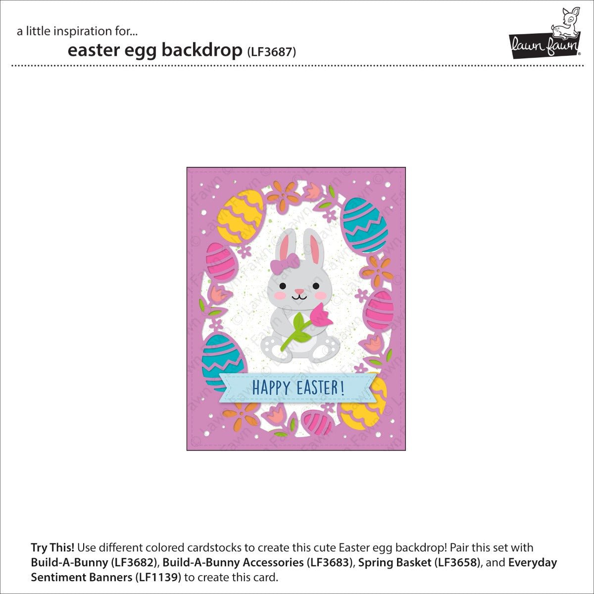 Lawn Fawn - Easter Egg backdrop - Stand alone Stanzen