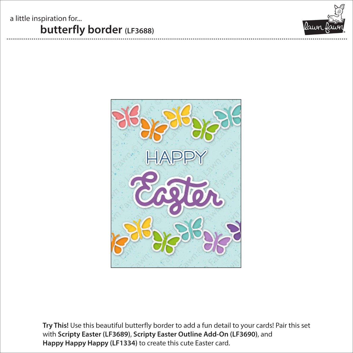 Lawn Fawn - Butterfly Border - Stand alone Stanzen